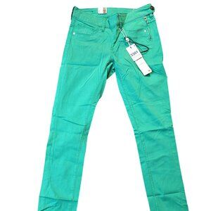 Retro Vintage G-Star 3301 Green Super Skinny Jeans Pants Trousers Sz 25 NWT